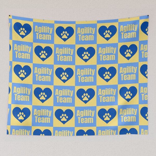 Item preview, Agility team in blue and yellow with a heart designed and sold by PausePapote.