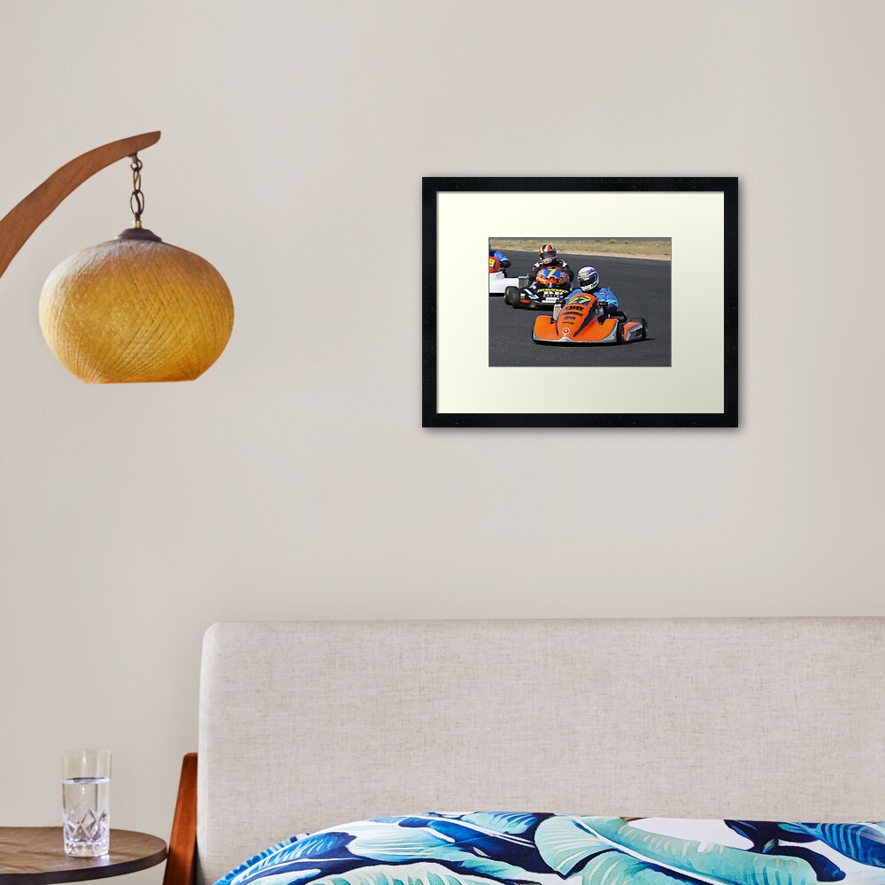Corner speed Framed Art Print