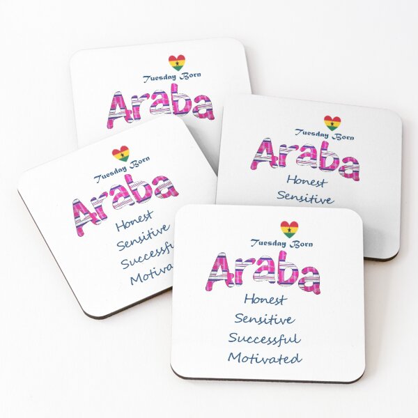 Item preview, Tuesday Born Ghanaian Female Name 'Araba' in pink designed and sold by WhoWeAre.