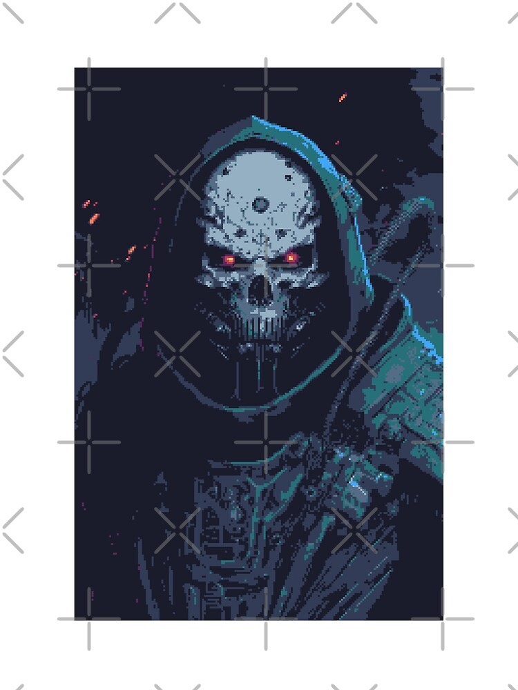 Thumbnail 3 of 3, Scarf, Cyborg tech skull witch designed and sold by ARTificialTees.