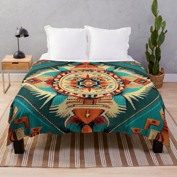 Artikelvorschau, Vibrant Luxury Southwestern Pattern Digital Painting entworfen und verkauft von CodeAndColors.