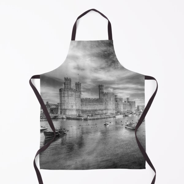 Item preview, Caernarfon Castle Panorama, Wales, UK Black And White designed and sold by Paul Thompson Photography.