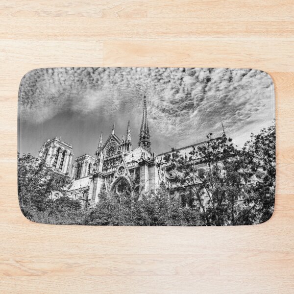 Item preview, Notre Dame de Paris, Through The Trees Black And White designed and sold by Paul Thompson Photography.