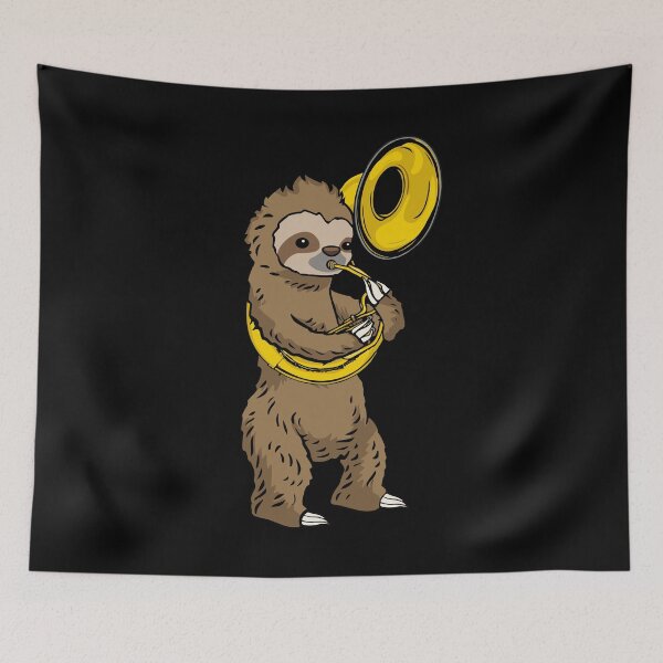 Item preview, Sloth Playing Sousaphone Gift Music Lover Men Sousaphone designed and sold by DSWShirts.