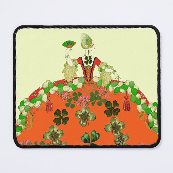 Item preview, LADY ORANGE WITH SHAMROCKS St.Patricks Day Fashion designed and sold by BulganLumini.