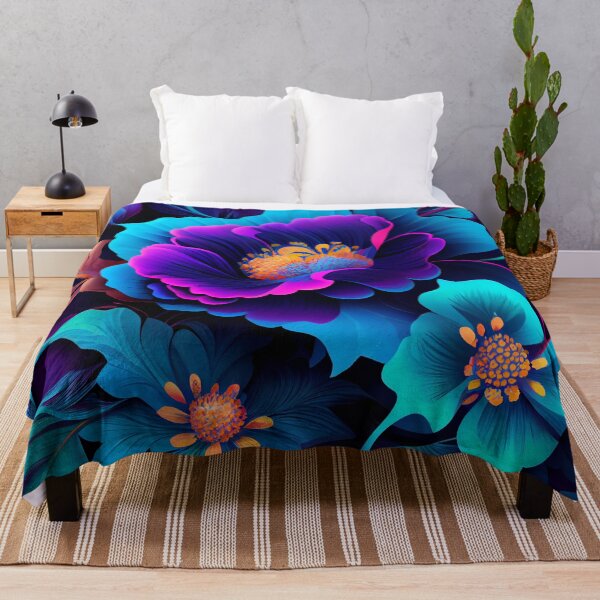 Artikelvorschau, Dynamic Bright Floral Pattern Digital Painting entworfen und verkauft von CodeAndColors.