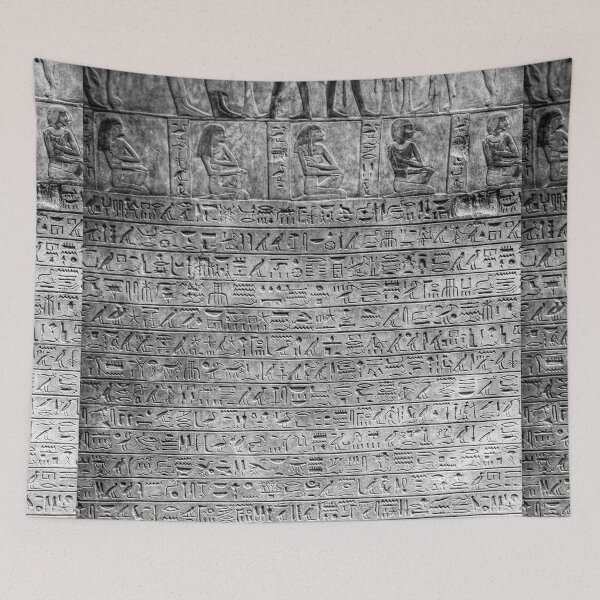 Item preview, Egyptian Hieroglyphs Written In Stone Black And White designed and sold by Paul Thompson Photography.
