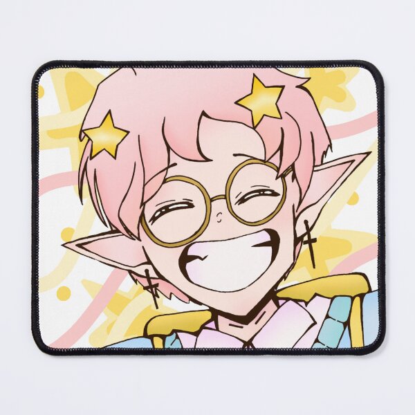 Item preview, Smiling elf anime boy (Larger version) designed and sold by RibbittheRibbit.