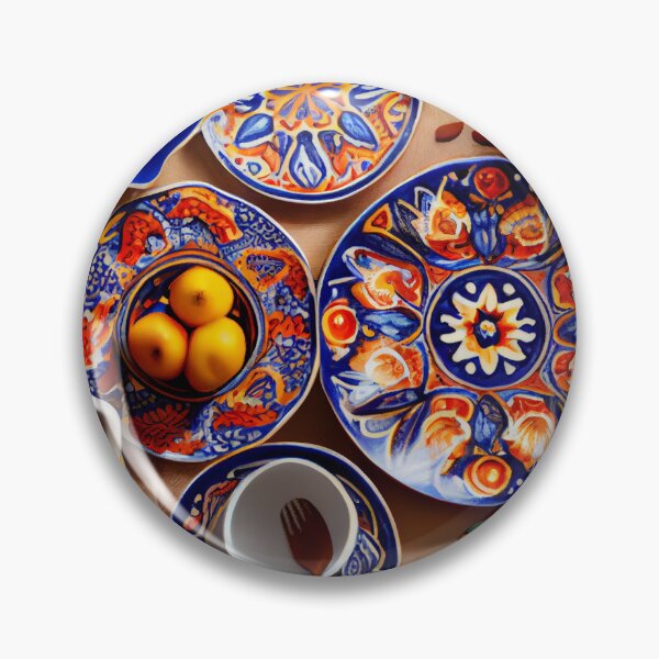 Artikelvorschau, Ceramic New Mediterranean Pattern Digital Painting entworfen und verkauft von CodeAndColors.