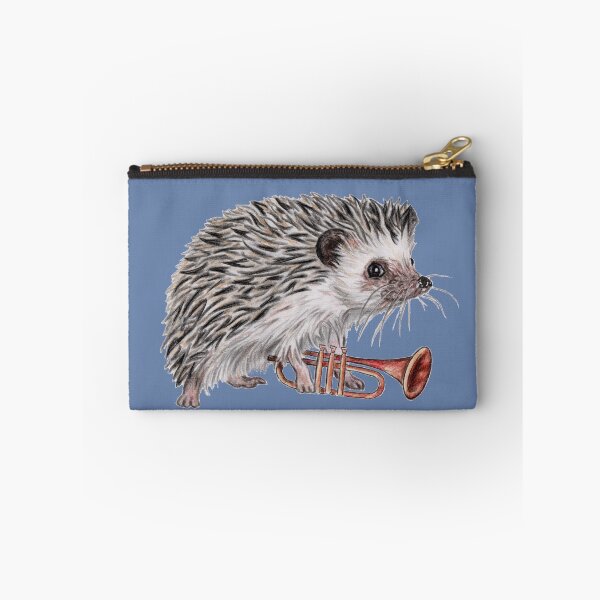 Item preview, Hedgehog trumpet player designed and sold by Katerina Makarova.