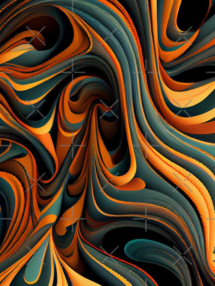 Aperçu 5 sur 5. Coque iPhone avec l'œuvre Flowing Transitional Pattern Digital Painting créée et vendue par CodeAndColors.