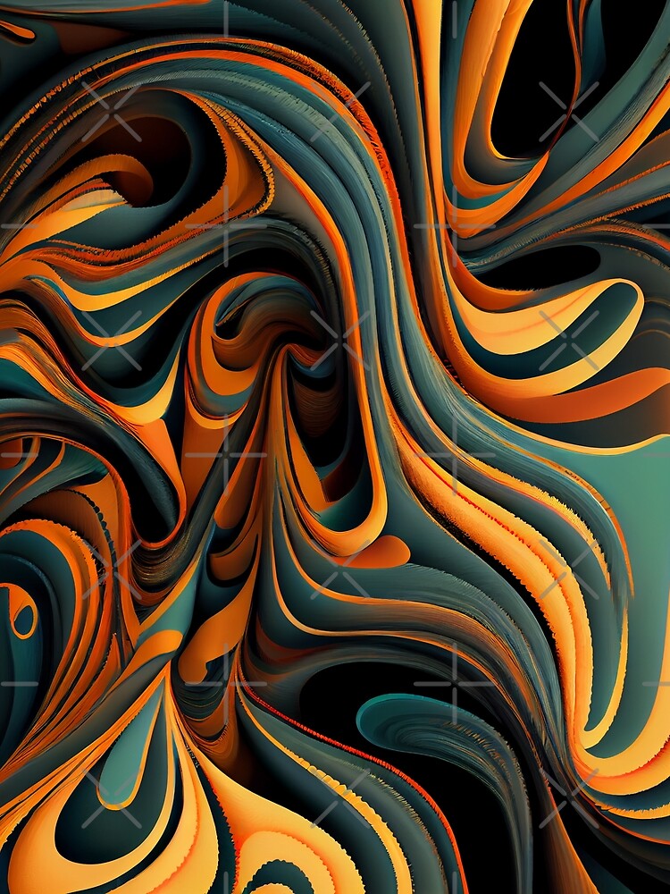 Thumbnail 3 von 3, Tuch, Flowing Transitional Pattern Digital Painting designt und verkauft von CodeAndColors.