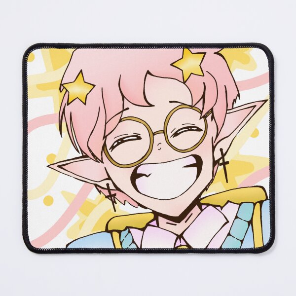 Item preview, Smiling elf anime boy (larger, transparent version) designed and sold by RibbittheRibbit.