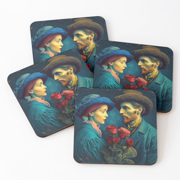 Item preview, Van Gogh in love with roses designed and sold by FreeBot99.