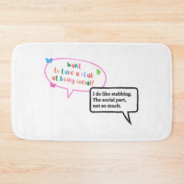 Item preview, Want to take a stab at being social, I do like stabbing, the social part, not so much Wednesday Netflix quote  designed and sold by FairyOfCherries.