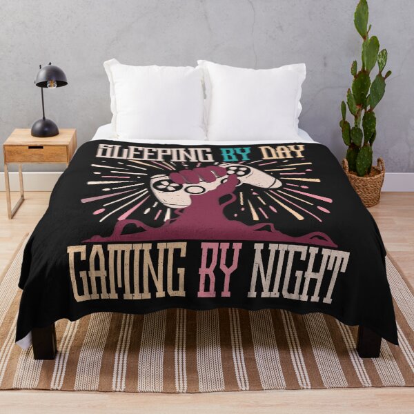 Item preview, Sleeping by day Gaming by night - funny saying designed and sold by VichallanStudio.