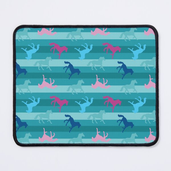Item preview, horses stripe turquoise pattern designed and sold by kspfeif.
