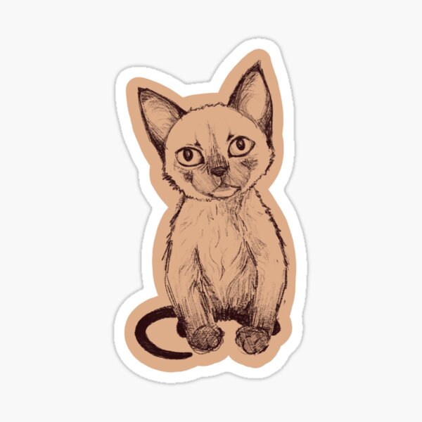 Artikel-Vorschau von Siamesische Katzenskizze, designt und verkauft von Sleepy--Designs.