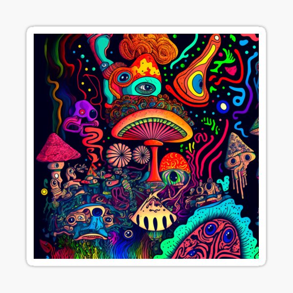 Artikel-Vorschau von Psychedelic Mushrooms, designt und verkauft von lokirick.