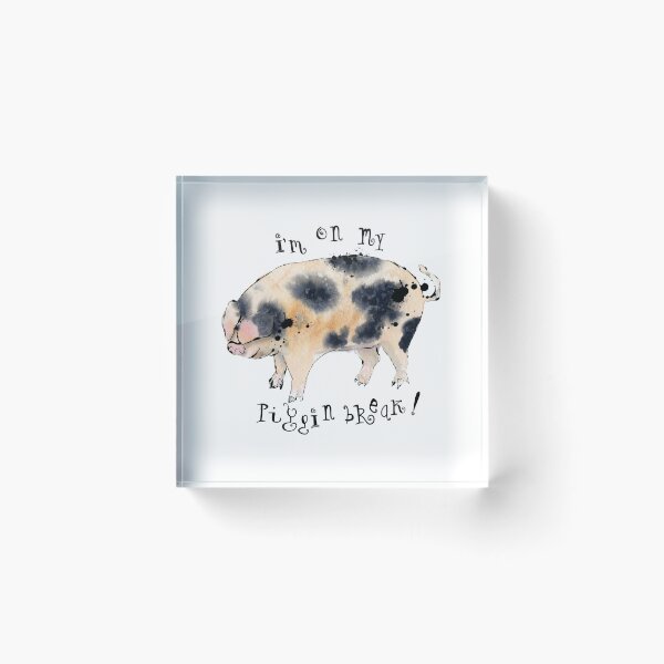 Item preview, Tea Break - Gloucestershire Old Spot Pig -  designed and sold by rosieredbox.