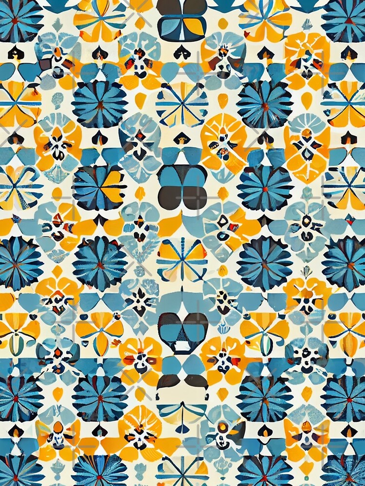 Thumbnail 5 von 5, A-Linien Kleid, Mosiac Cute Detailed Scandinavian Pattern Digital Painting designt und verkauft von CodeAndColors.
