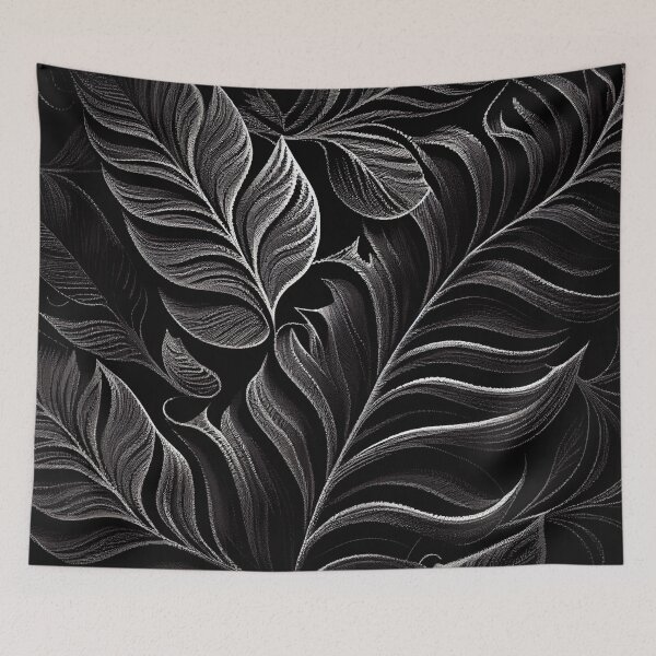 Item preview, Black Designer Natural Pattern Digital Painting designed and sold by CodeAndColors.
