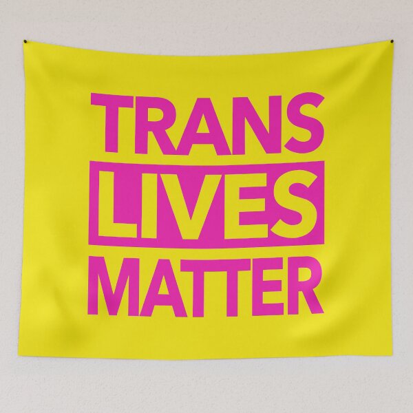 Item preview, Trans Lives Matter 2.0 (hot pink text) designed and sold by Thelittlelord.
