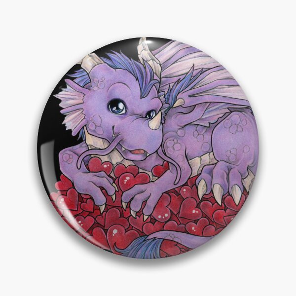 Artikelvorschau, Niedlicher Drache mit Schatz aus Herzen Valentin entworfen und verkauft von ZadzeneaArt.