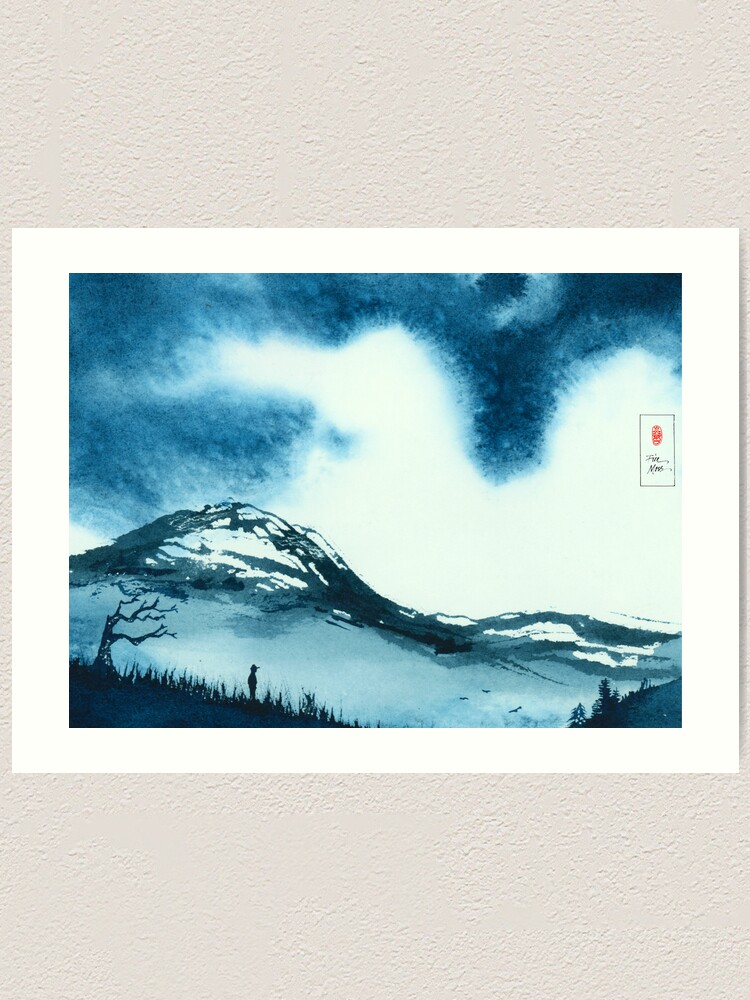 Alternate view of Blue Valley Art Print
