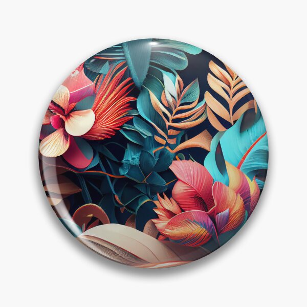 Artikelvorschau, Three Dimensional Dramatic Tropical Pattern Digital Painting entworfen und verkauft von CodeAndColors.