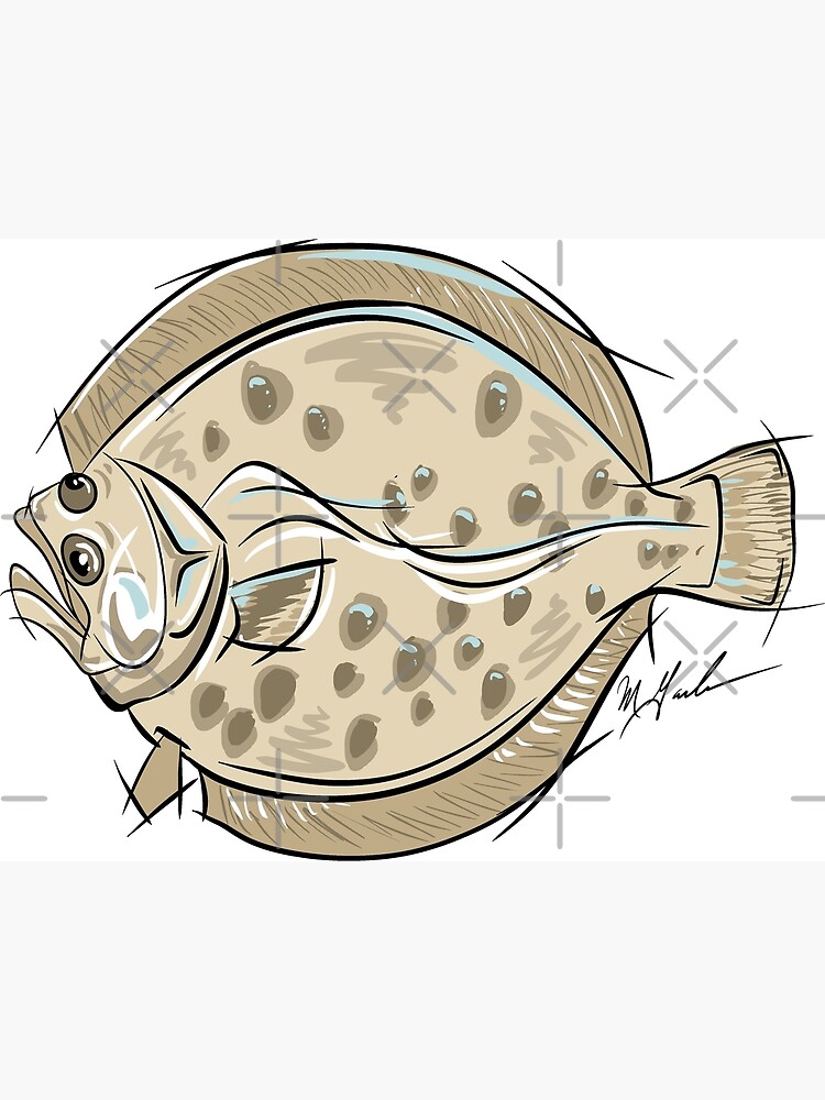 "Flounder gigging" Poster for Sale by Statepallets Redbubble