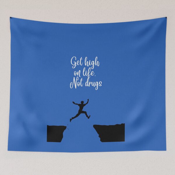 Item preview, National Drugs Addiction Recovery Awareness Month Prevent Drug Abuse Get High on Life Not Drugs designed and sold by PositiveVibes26.