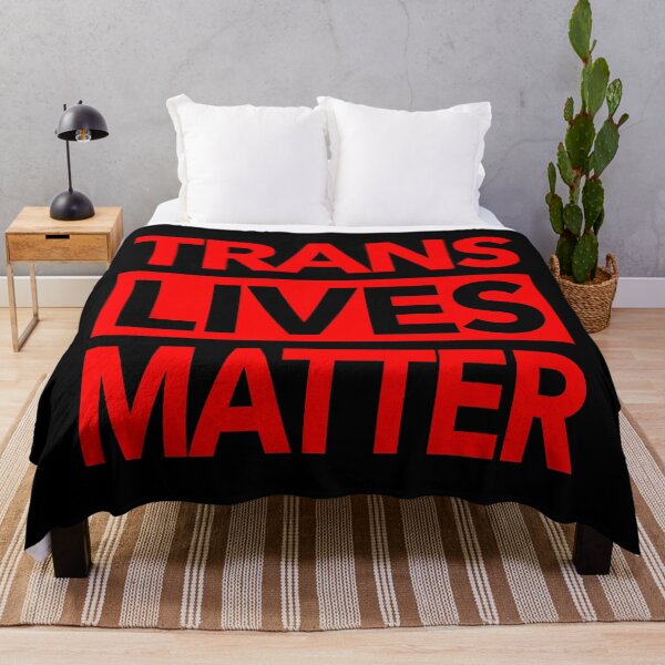Item preview, Trans Lives Matter (red text) designed and sold by Thelittlelord.