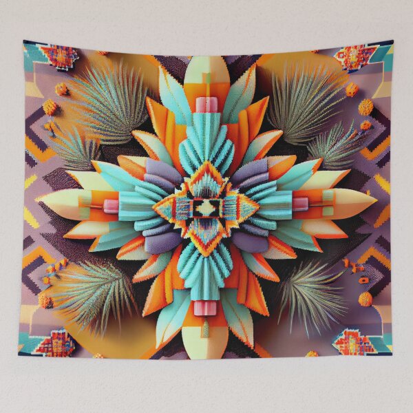 Item preview, Delicate Saturated Southwestern Pattern Digital Painting designed and sold by CodeAndColors.