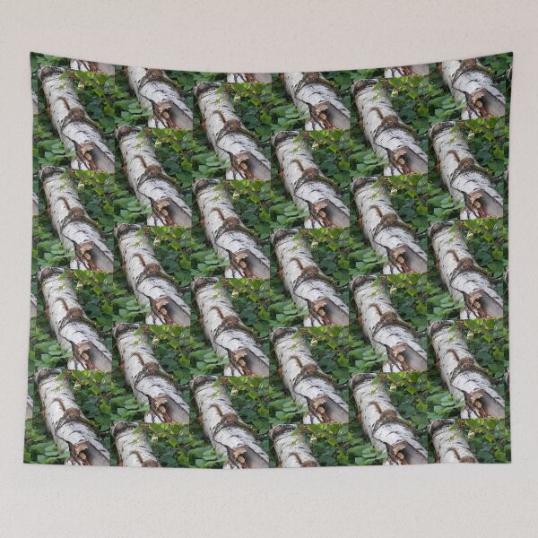 Item preview, Squirl on a birch log designed and sold by MeggyMayDesigns.
