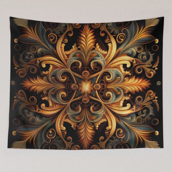 Item preview, Delicate Abstract Divine Latin Pattern Digital Painting designed and sold by CodeAndColors.
