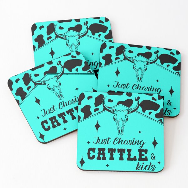 Item preview, Copy of Cattle and Kids (turquoise background) designed and sold by kpkaska.