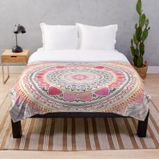 Pastell böhmische Mandala Fleecedecke