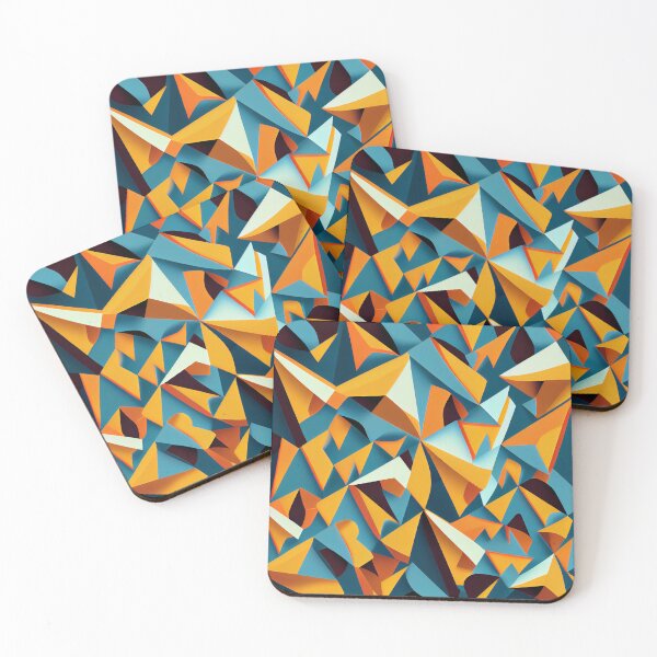 Item preview, Angular Complex Contemporary Pattern Digital Painting designed and sold by CodeAndColors.