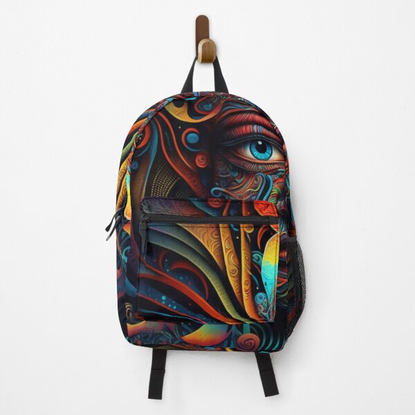 Item preview, Psychedelic illustration with a female face designed and sold by lokirick.