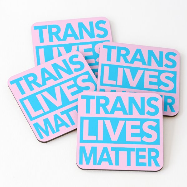 Item preview, Trans Lives Matter 2.0 (bright blue text) designed and sold by Thelittlelord.