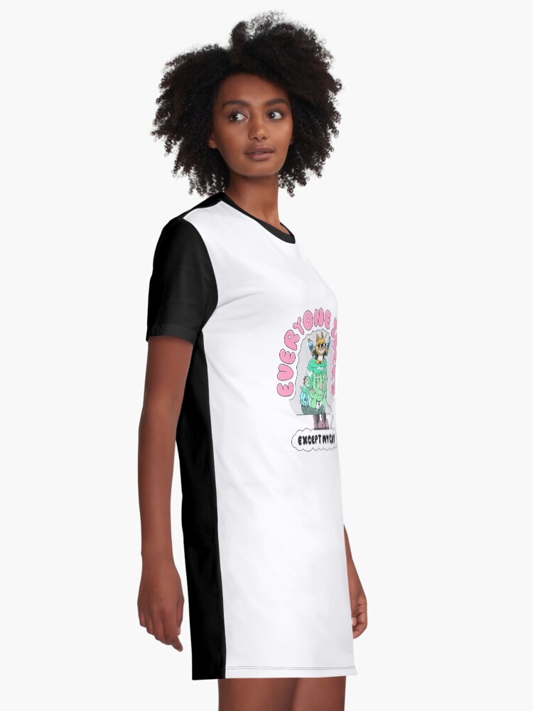 Alternate view of Everyone sucks except my cat Graphic T-Shirt Dress