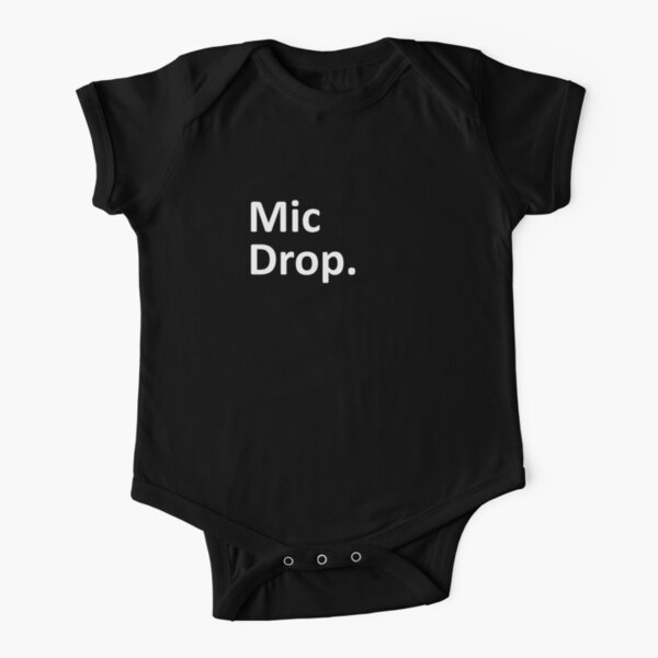 The Original Mic drop Funny Matching Family Short Sleeve Baby One-Piece