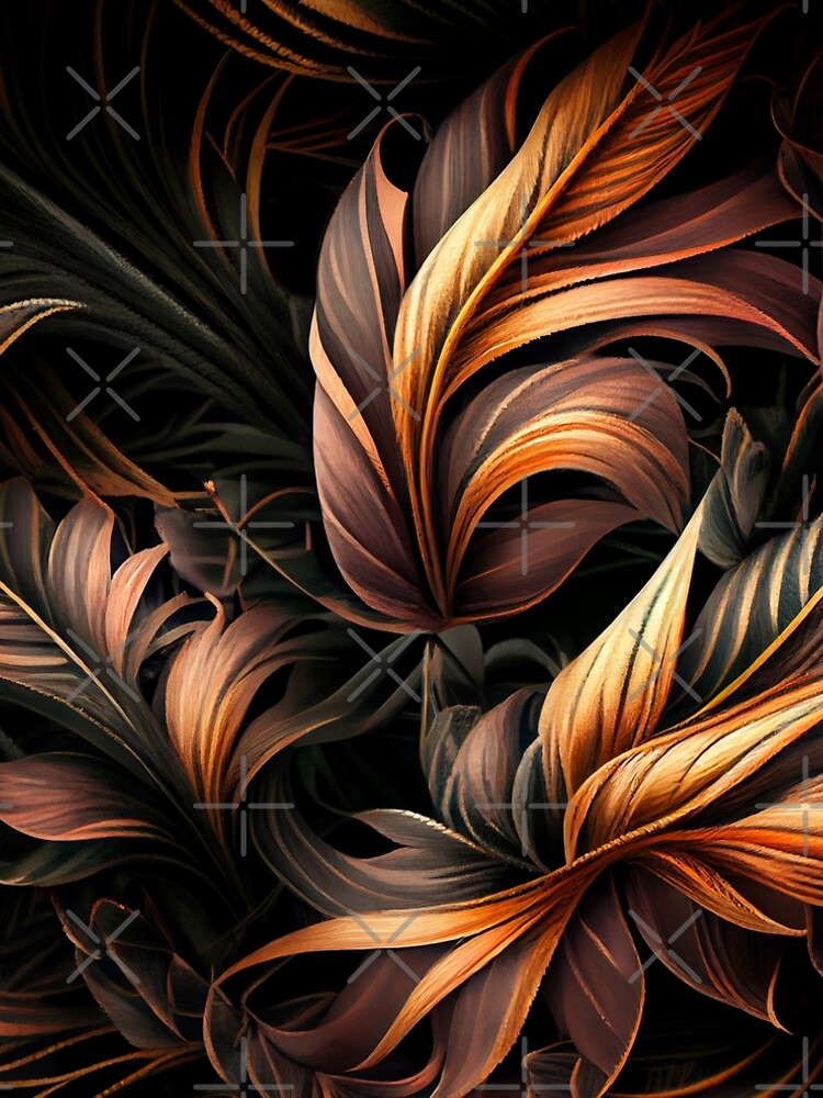 Aperçu 5 sur 5. Robe trapèze avec l'œuvre Fine Natural Pattern Digital Painting créée et vendue par CodeAndColors.