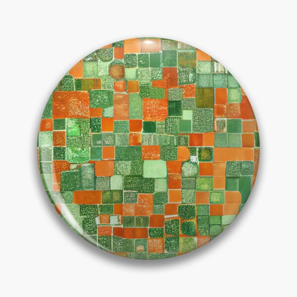 Artikelvorschau, Delicate Mosiac Orange Green Fine English Countrys Digital Painting entworfen und verkauft von CodeAndColors.