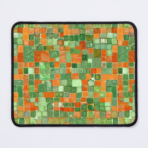 Item preview, Delicate Mosiac Orange Green Fine English Countrys Digital Painting designed and sold by CodeAndColors.