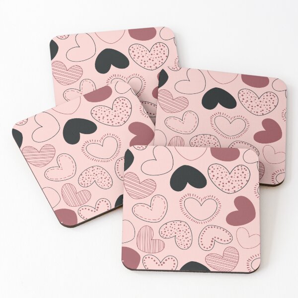 Item preview, Valentine Doodle Hearts Pattern designed and sold by HappyLifeCreate.