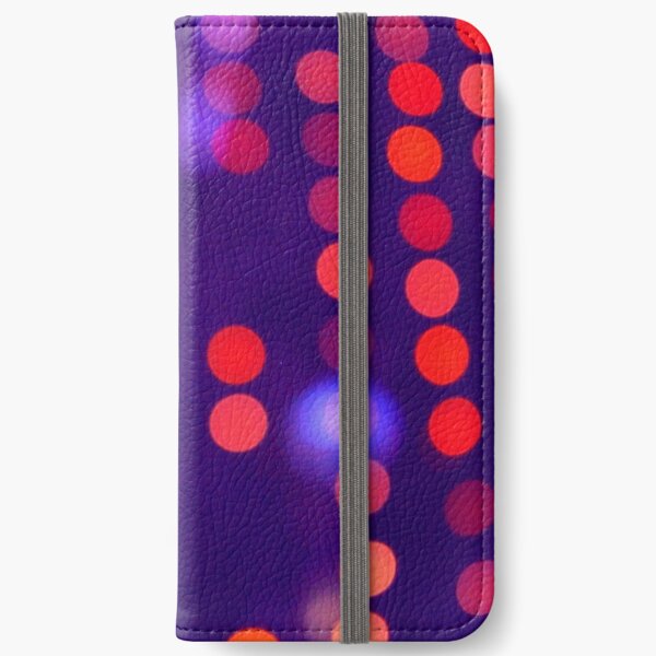Blurred Purple and Orange Lights iPhone Wallet