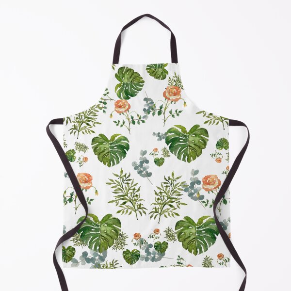 Item preview, Rose flower palm leaf branch pattern watercolor designed and sold by Yana Mustafina | Boho Soulful Designs.