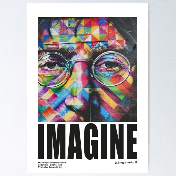 John Lennon - Imagine -The Beatles - Canvas Rolled Wall Art Print